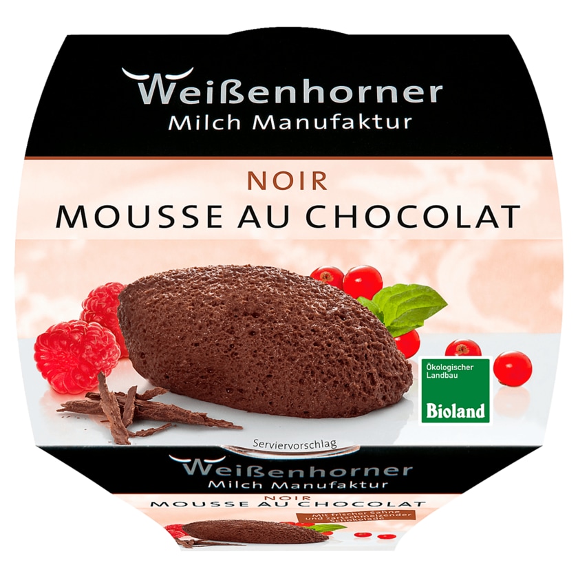 Weißenhorner Bioland Bio Mousse au Chocolat noir 80g